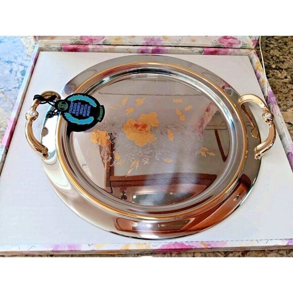 Rare Pamar MGM INOX 18/10 Swarovski Crystal Signed Artist Gold Etched With Box - Picture 1 of 16